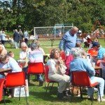 Enjoying Tea and Ice Creams at The Chideock Fete, 2014
