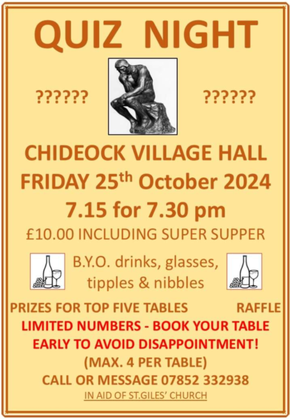 Chideock Hall Supper